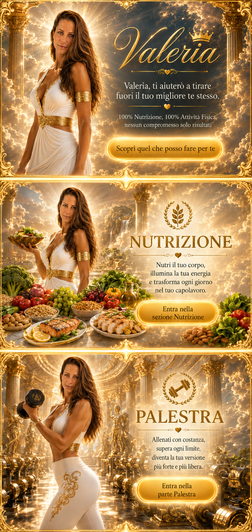 Valeria: supporto, nutrizione e palestra